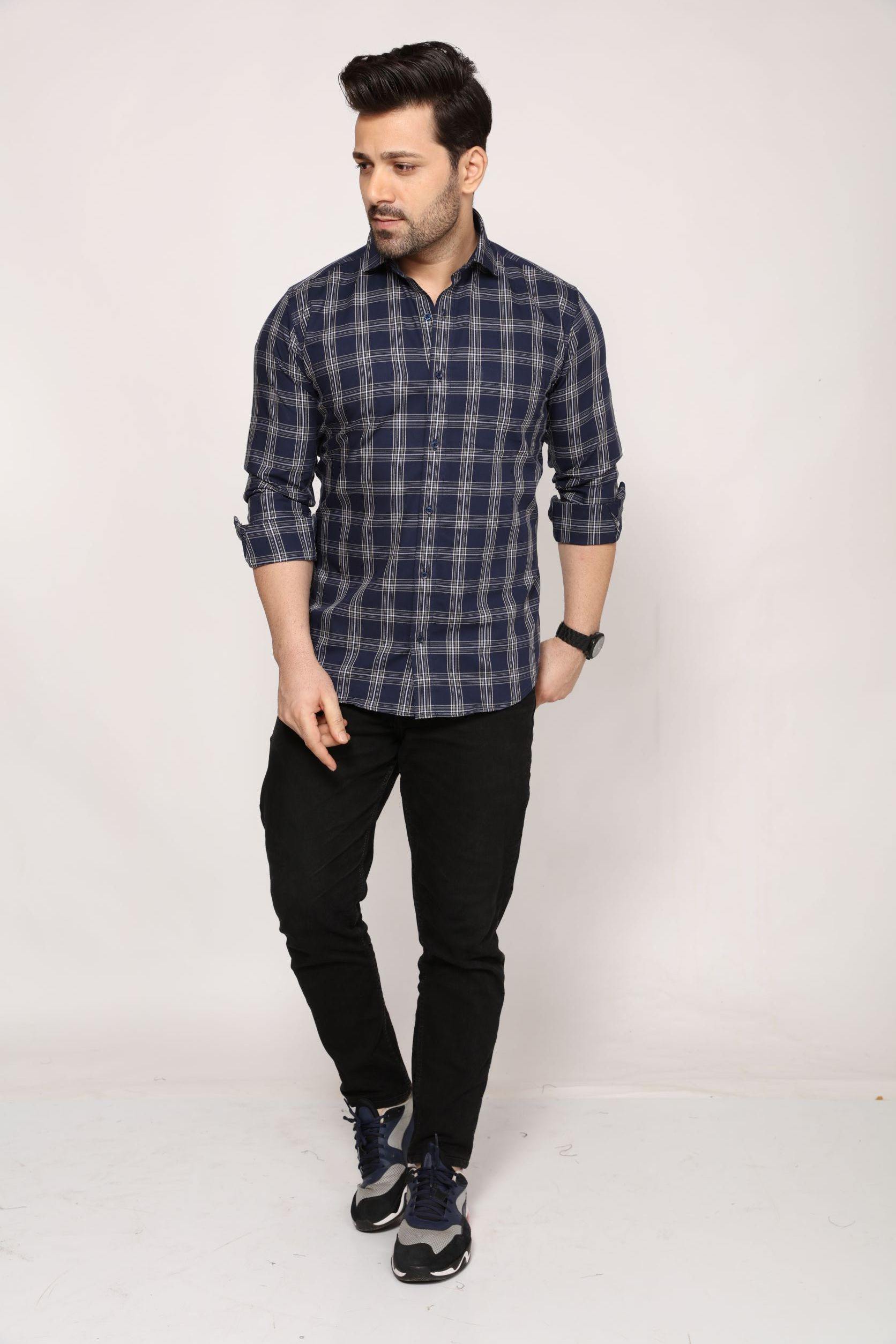 Glasgow - Checkered slim Fit shirt - John Watson