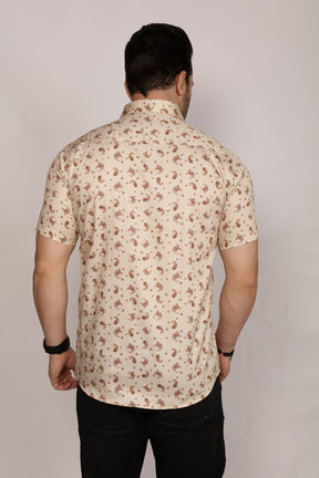 Holkham - Printed half sleeve shirt - John Watson