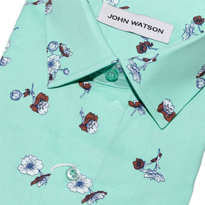 Ibis - Printed Twill Shirt - Mint Green - John Watson