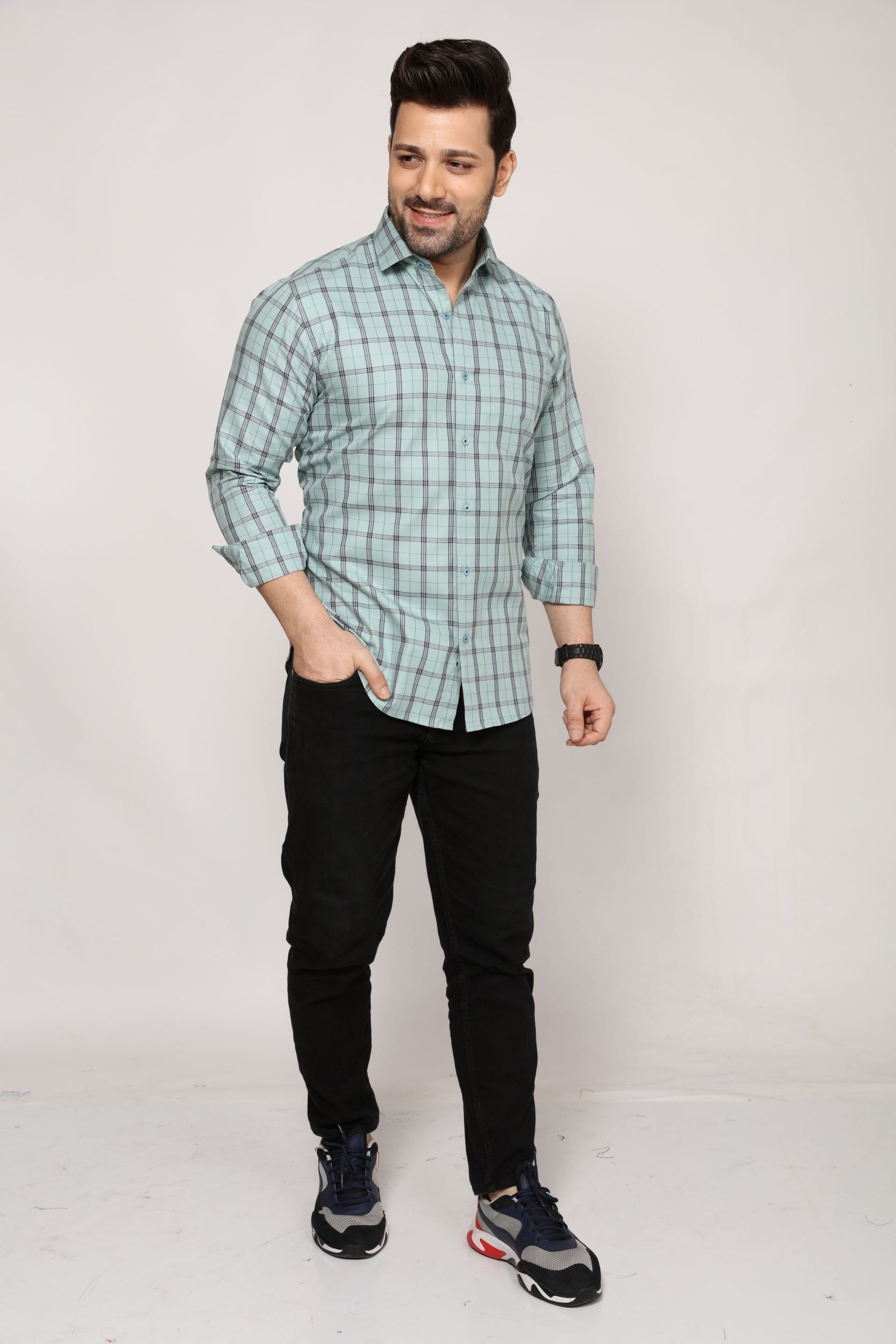 London - Checkered Slim fit shirt - John Watson