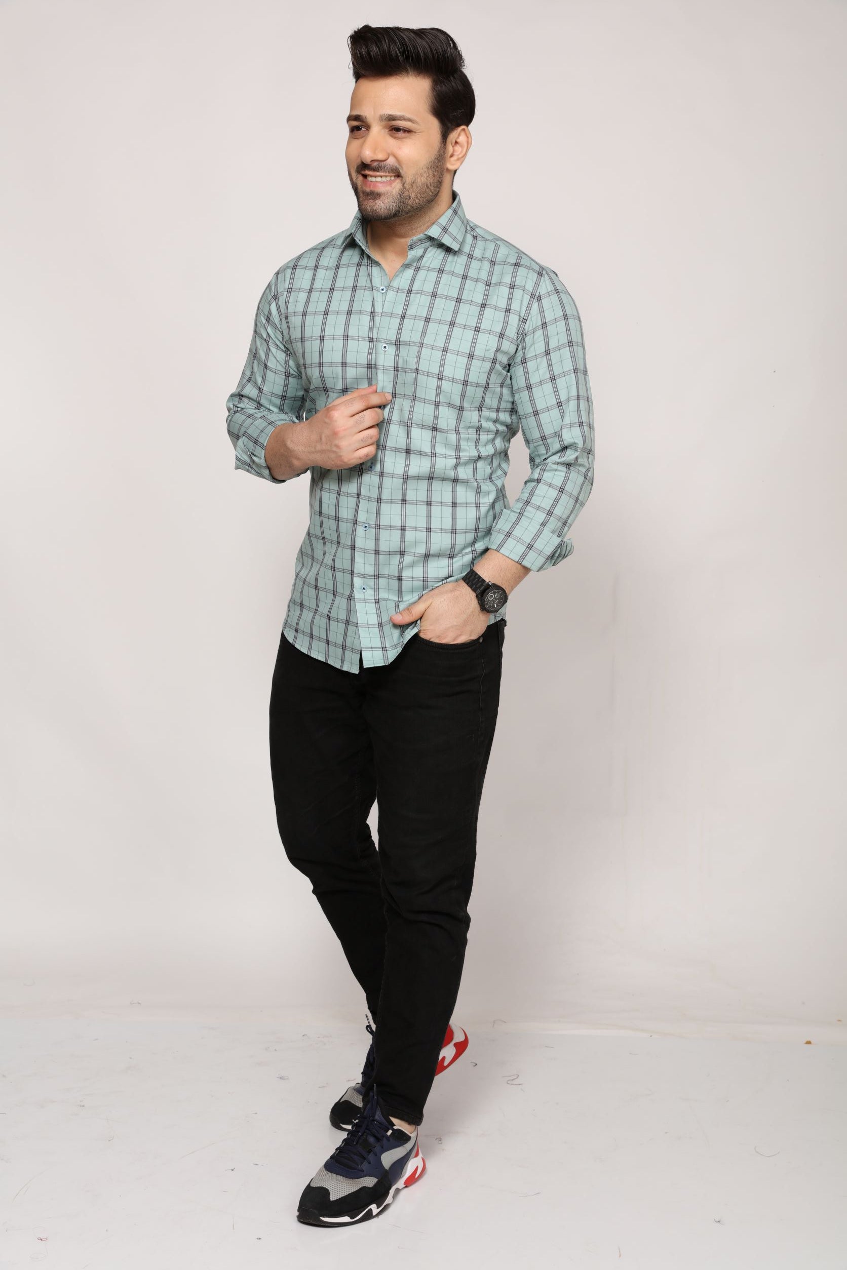 London - Checkered Slim fit shirt - John Watson