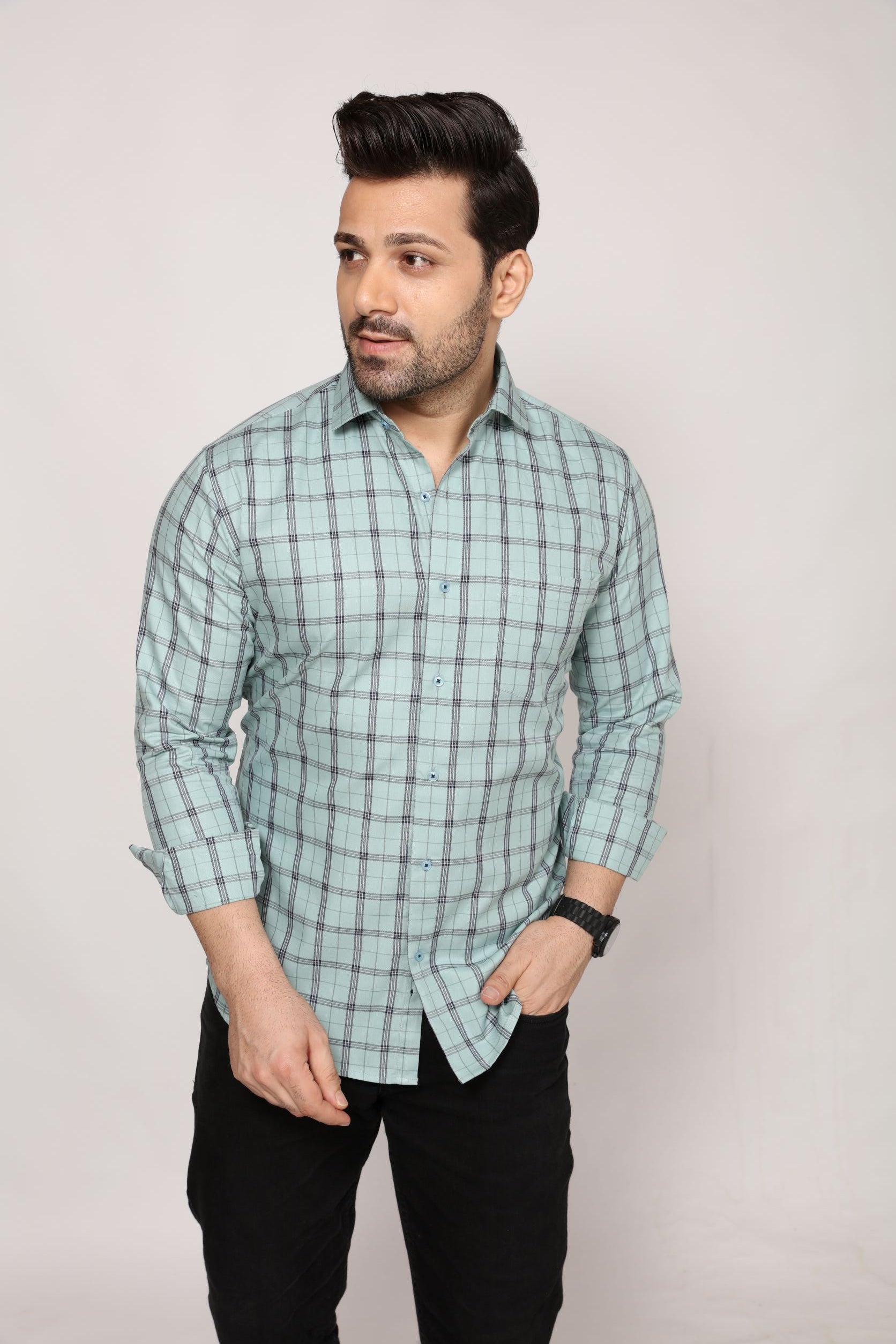 London - Checkered Slim fit shirt - John Watson