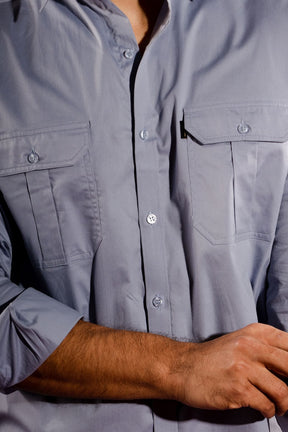 Molten Blue - Double-Pocket Slim-Fit Shirt - John Watson