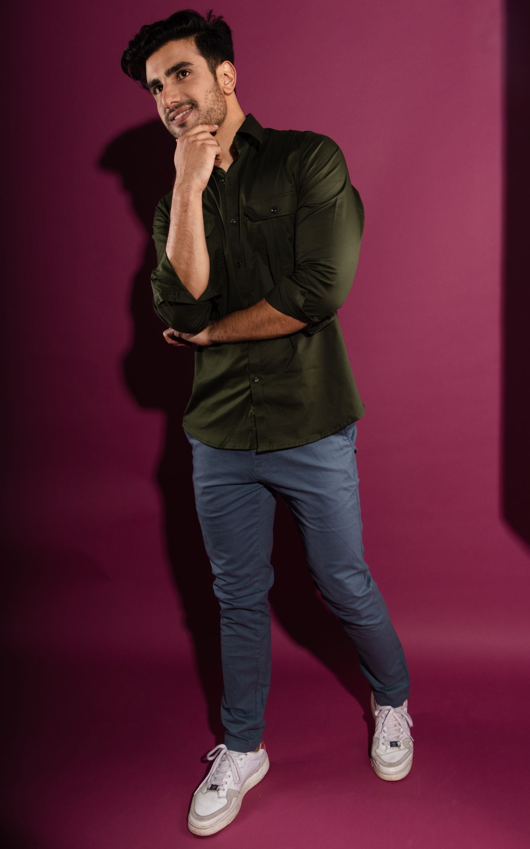 Mystical Green - Double-Pocket Slim-Fit Shirt - John Watson