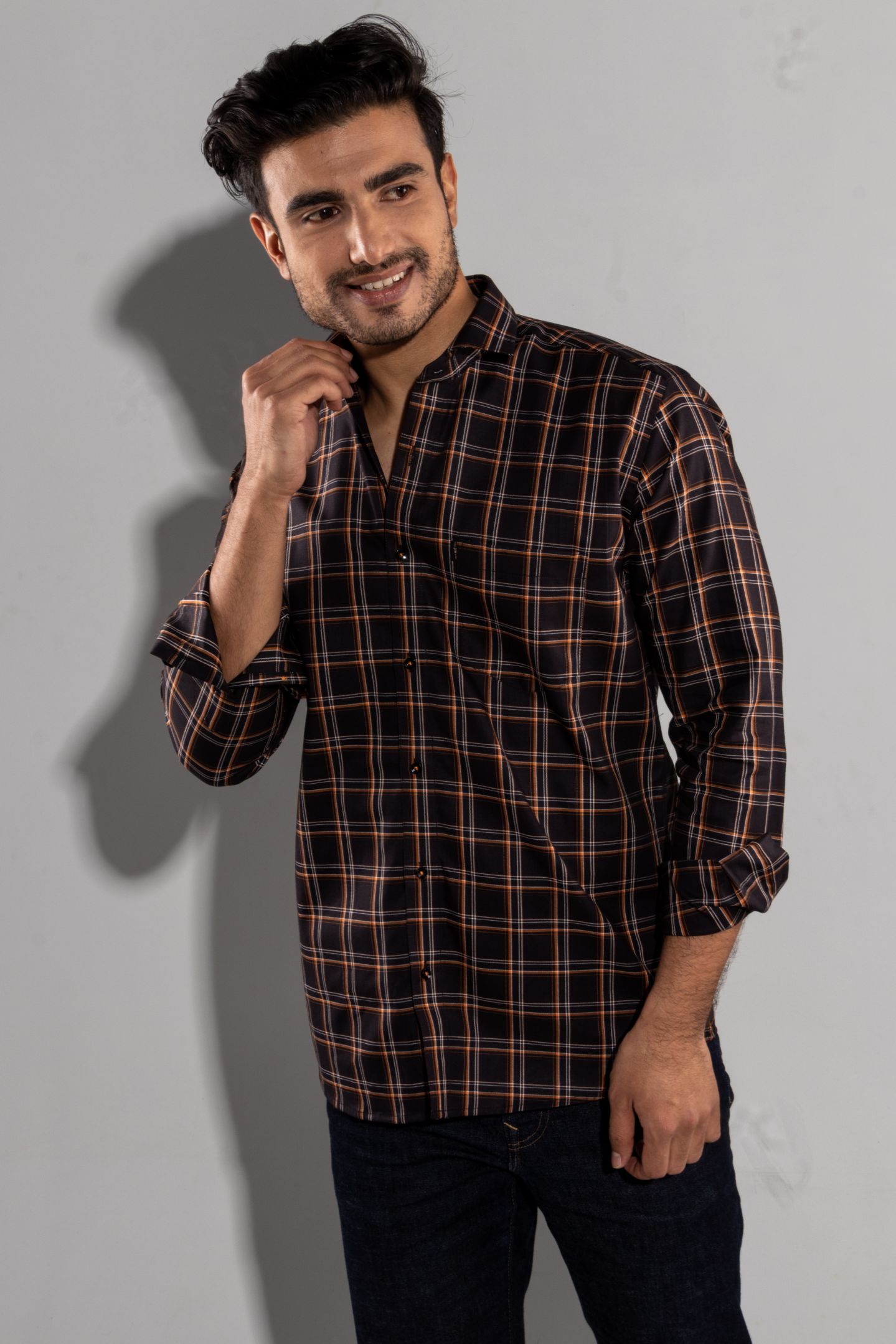 Orion - Slim Fit Checkered Shirt - John Watson