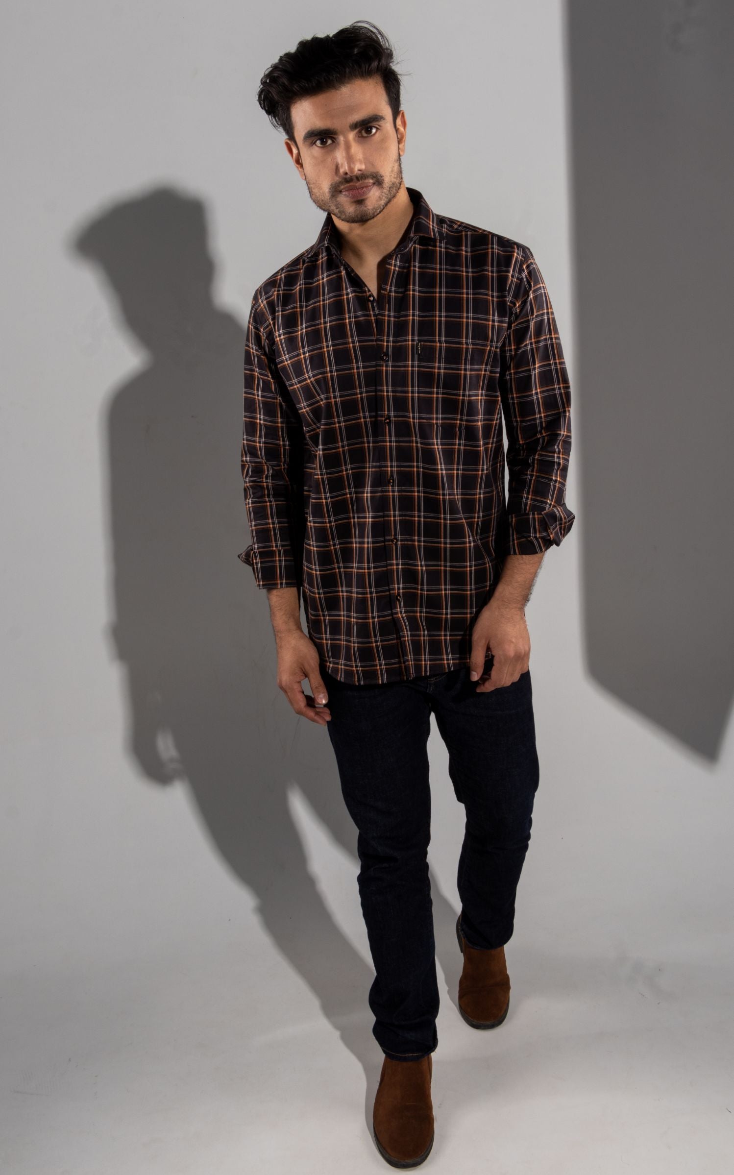 Orion - Slim Fit Checkered Shirt - John Watson