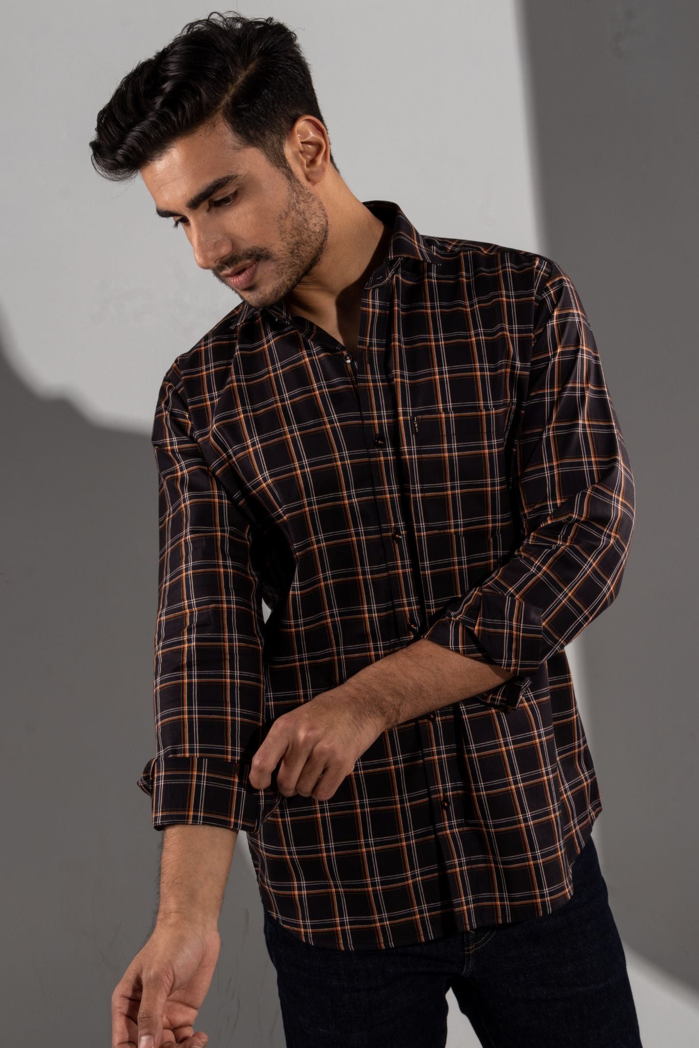 Orion - Slim Fit Checkered Shirt - John Watson