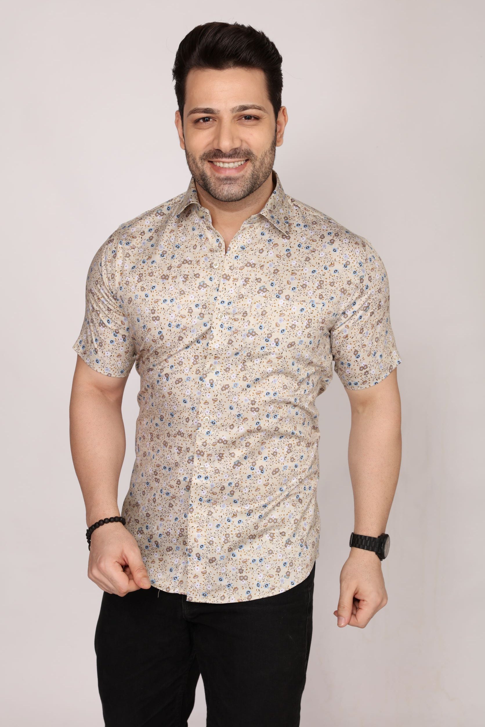 Pentle - Printed half sleeve shirt - John Watson