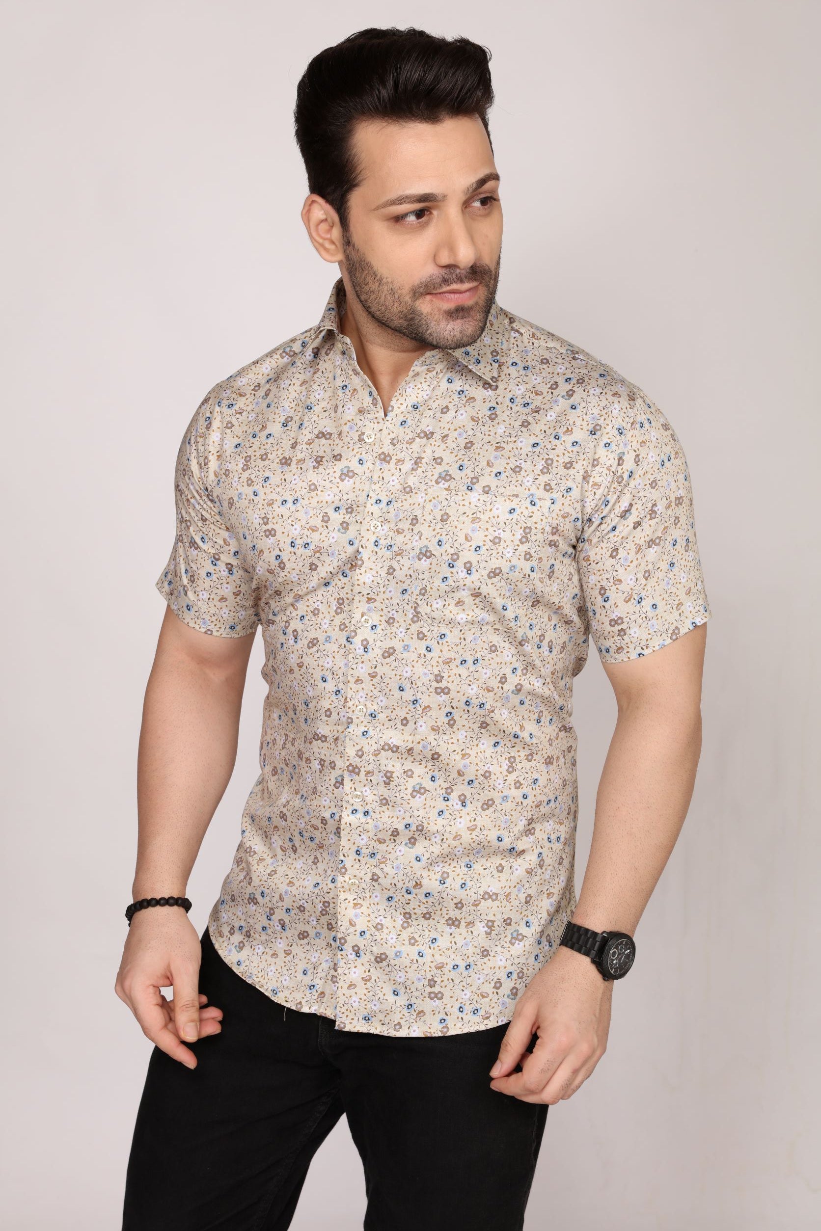 Pentle - Printed half sleeve shirt - John Watson