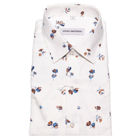 Pitohui - Printed Twill Shirt - White - John Watson