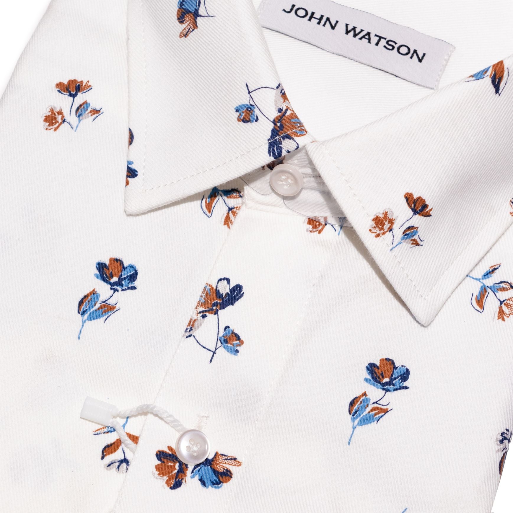Pitohui - Printed Twill Shirt - White - John Watson