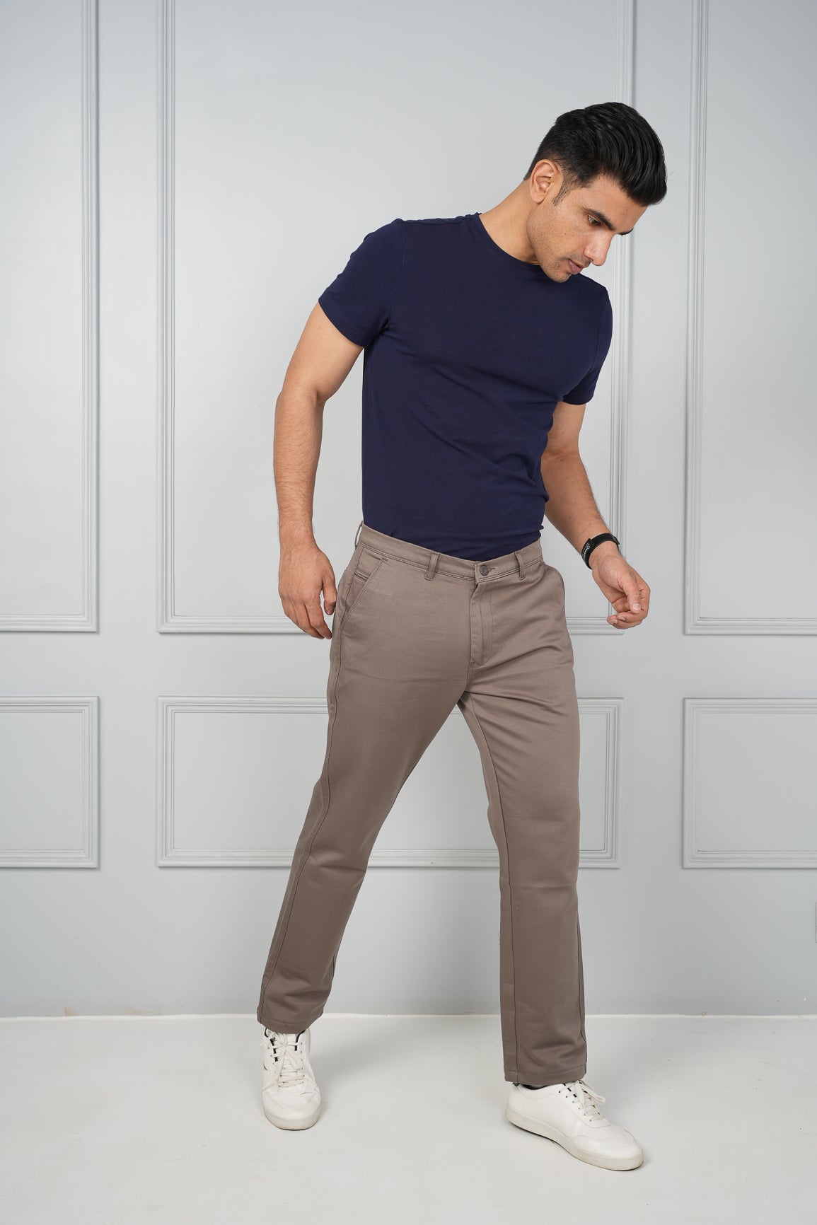 Chinos - Cotton Pants - Grey
