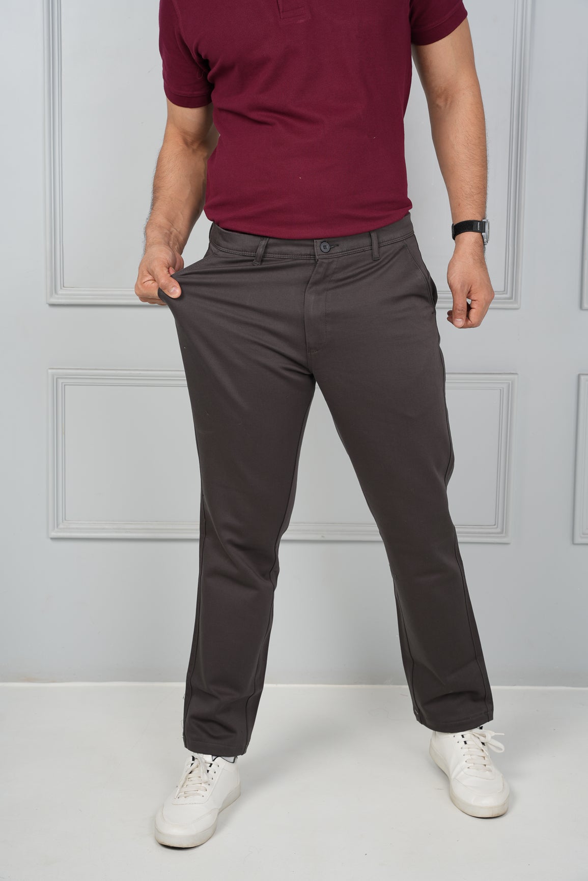 Chinos - Cotton Pants - Brown