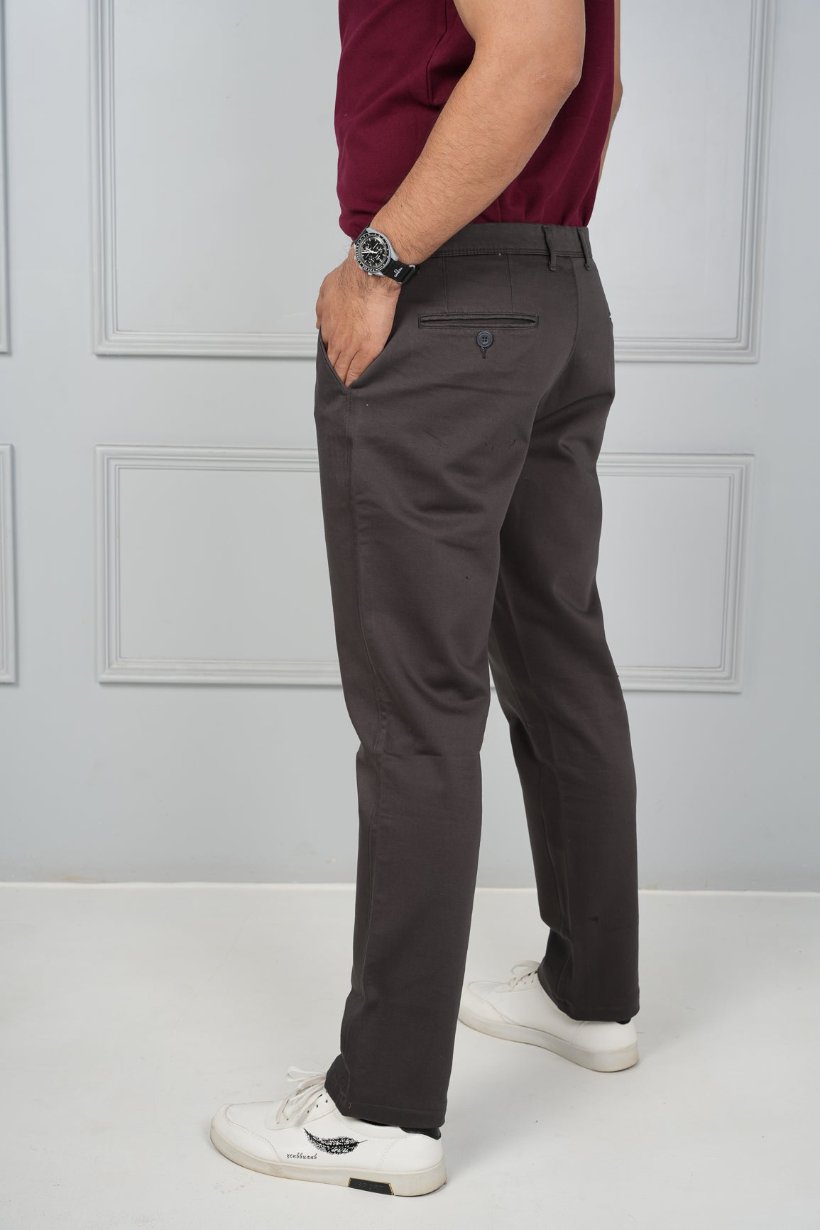 Chinos - Cotton Pants - Brown