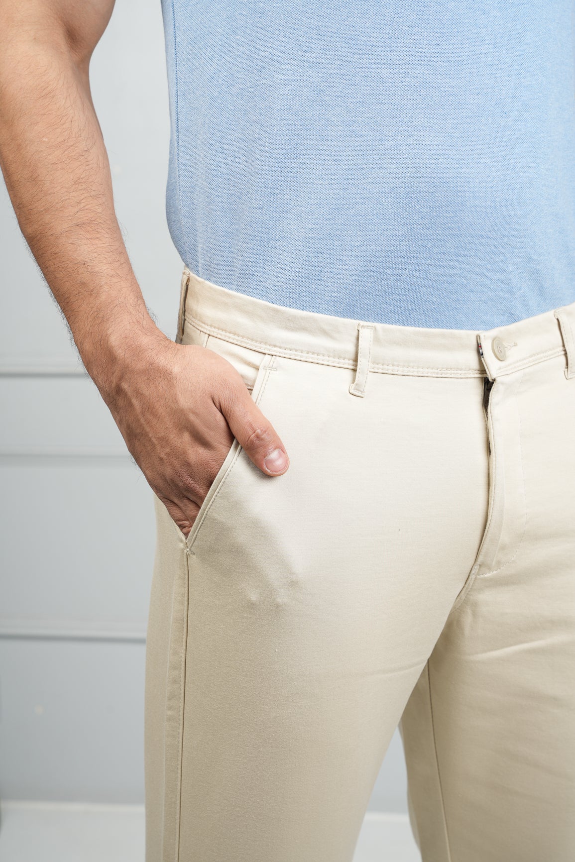 Chinos - Cotton Pants - Beige