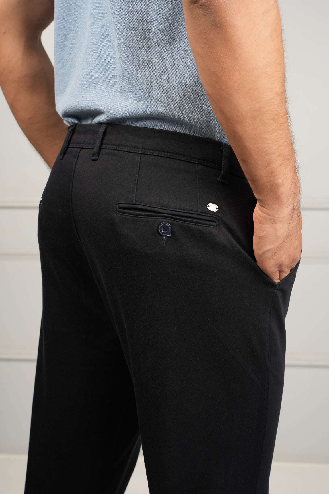 Chinos - Cotton Pants - Navy