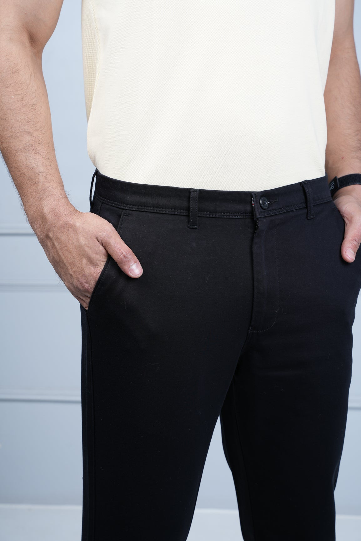 Chinos - Cotton Pants - Black