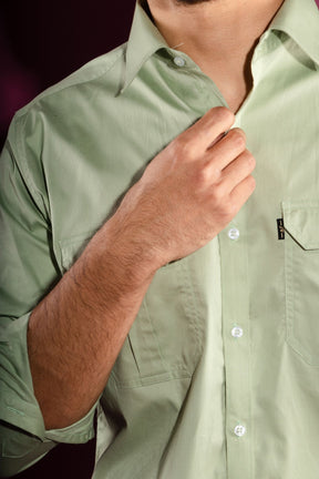 Turkish Green - Double-Pocket Slim-Fit Shirt - John Watson