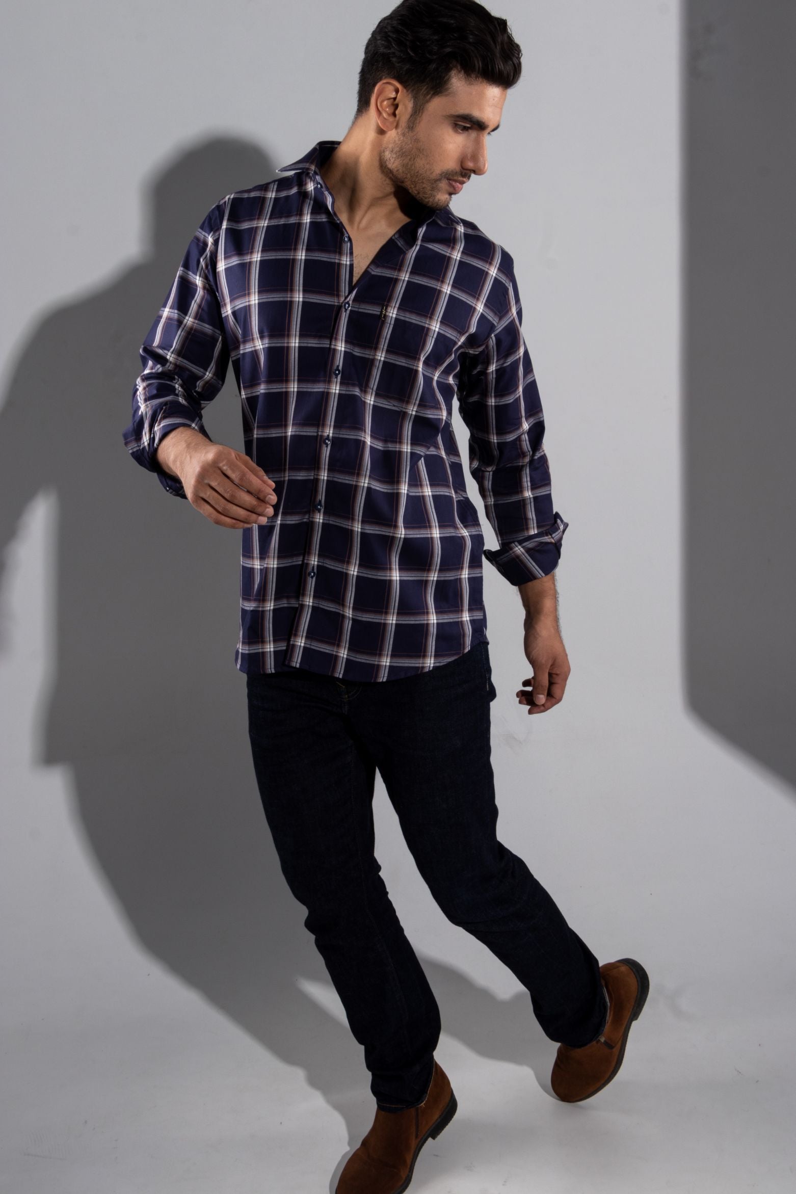 Visceron - Slim Fit Checkered Shirt - John Watson