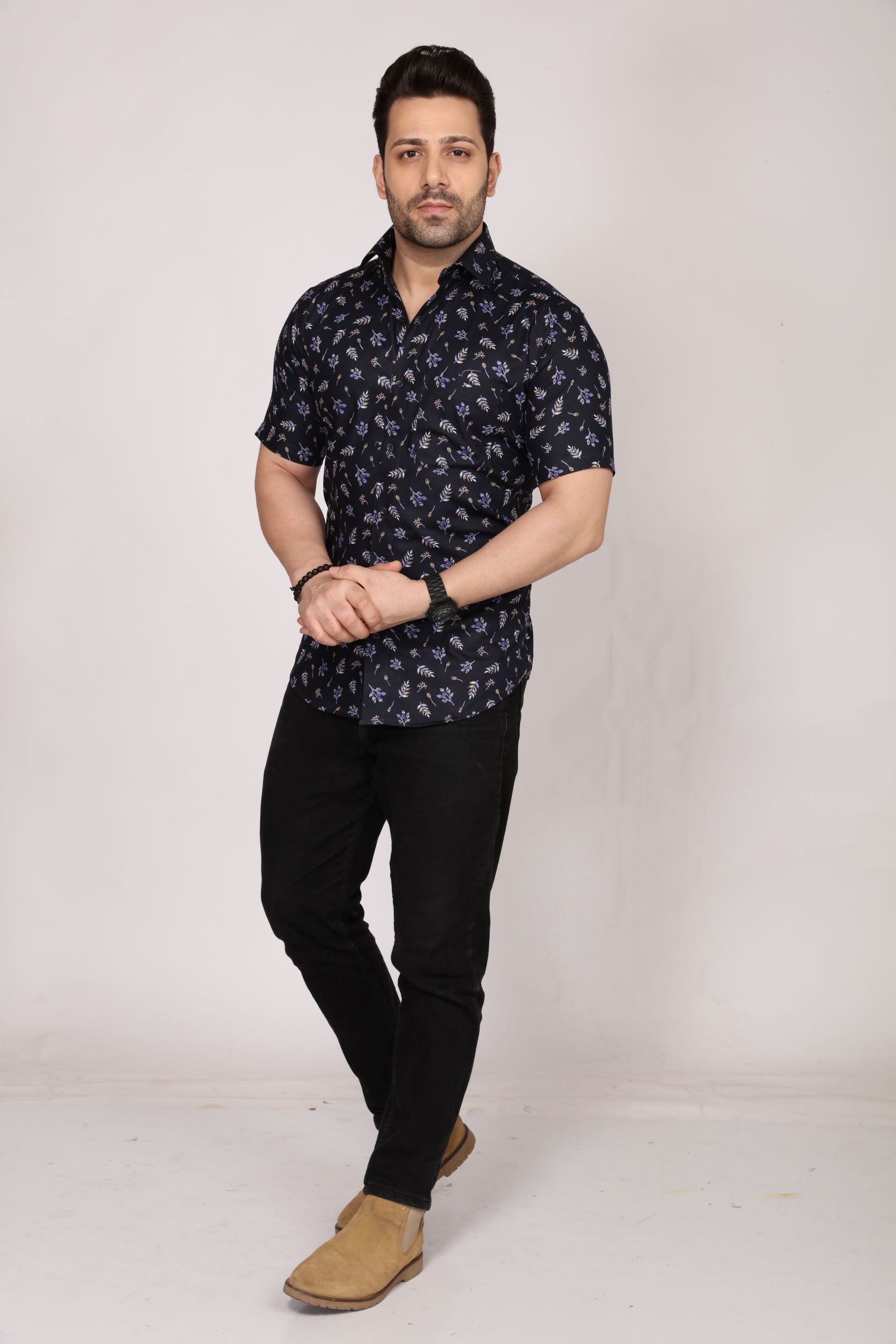 Whitstable - Printed half sleeve shirt - John Watson