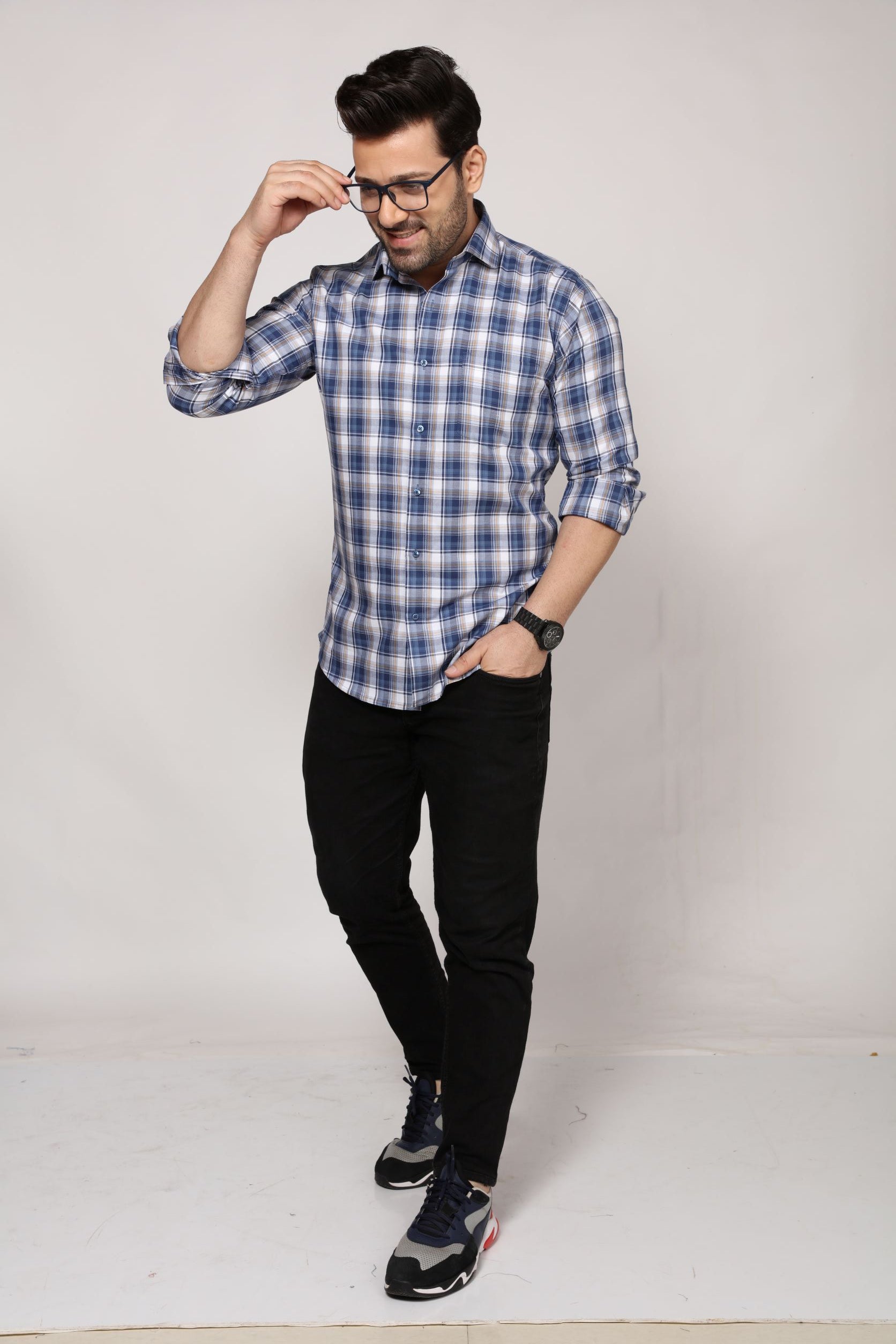 York - Checkered Slim Fit shirt - John Watson