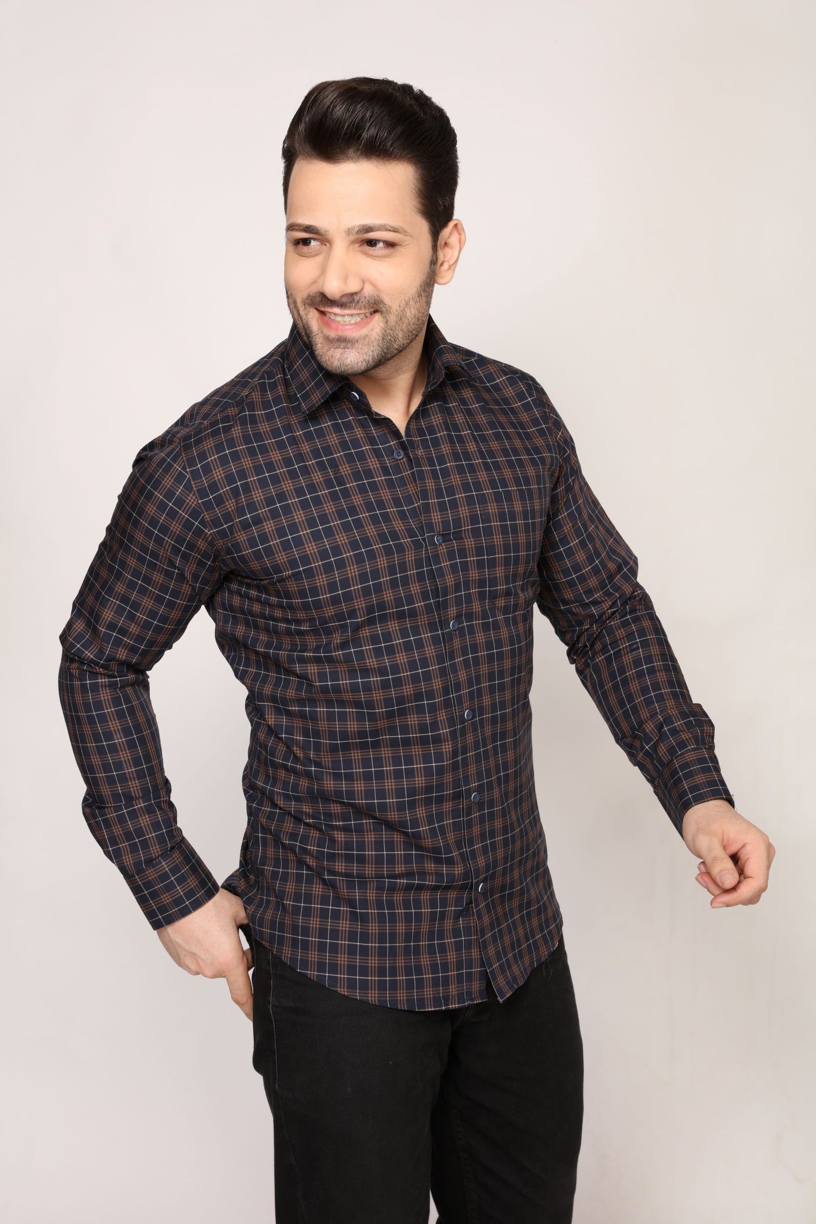 Kingston - Checkered slim fit shirt - John Watson