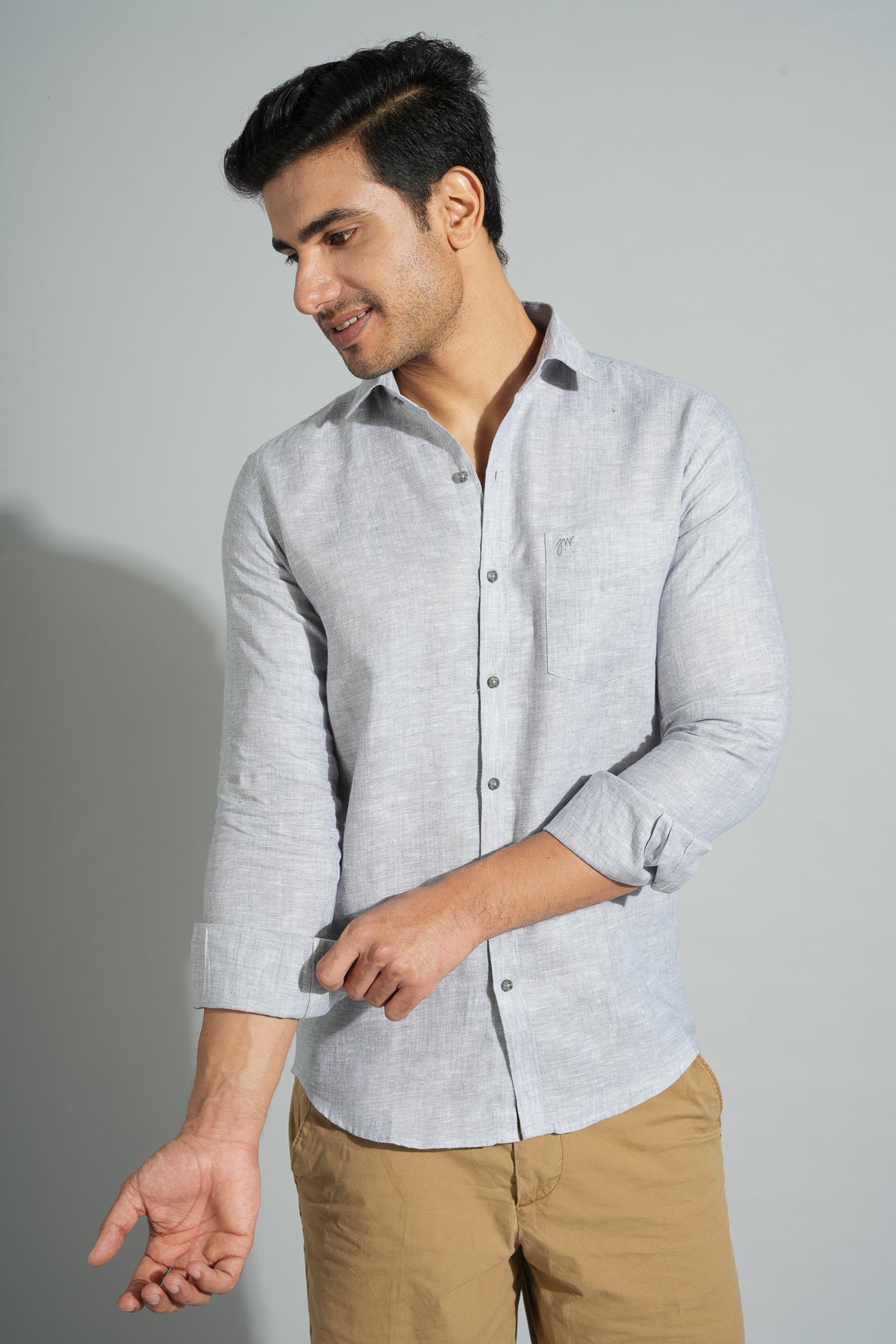 Slate Grey - Pure Linen Shirt