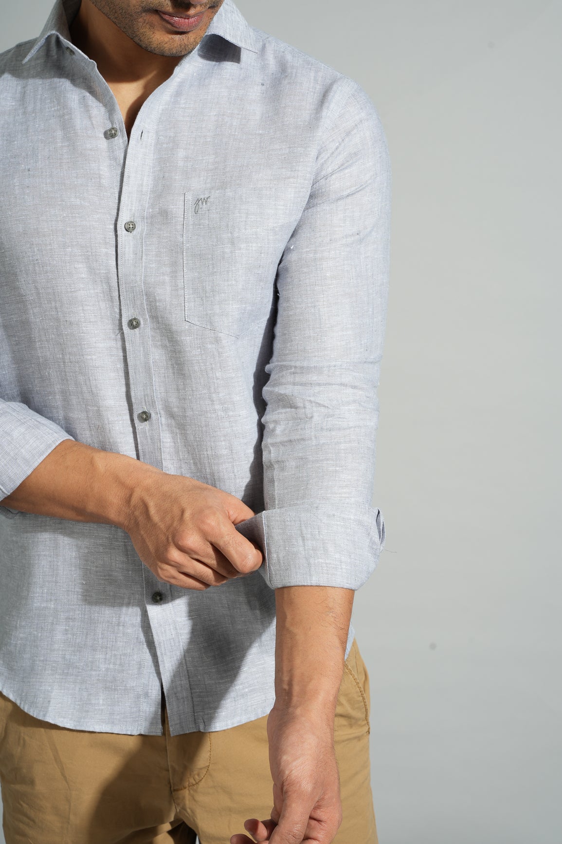 Slate Grey - Pure Linen Shirt