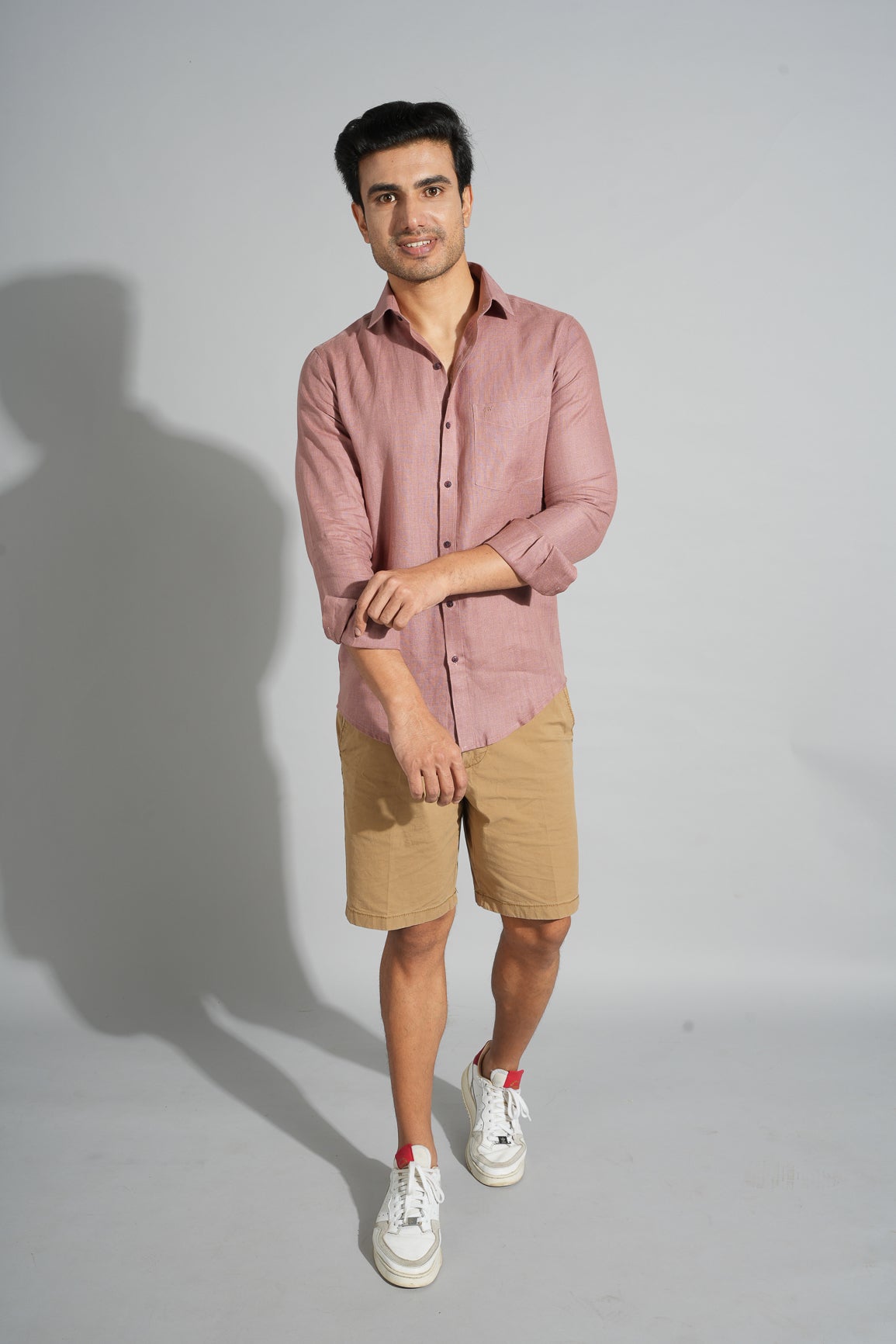 Orion Pink - Pure Linen Shirt