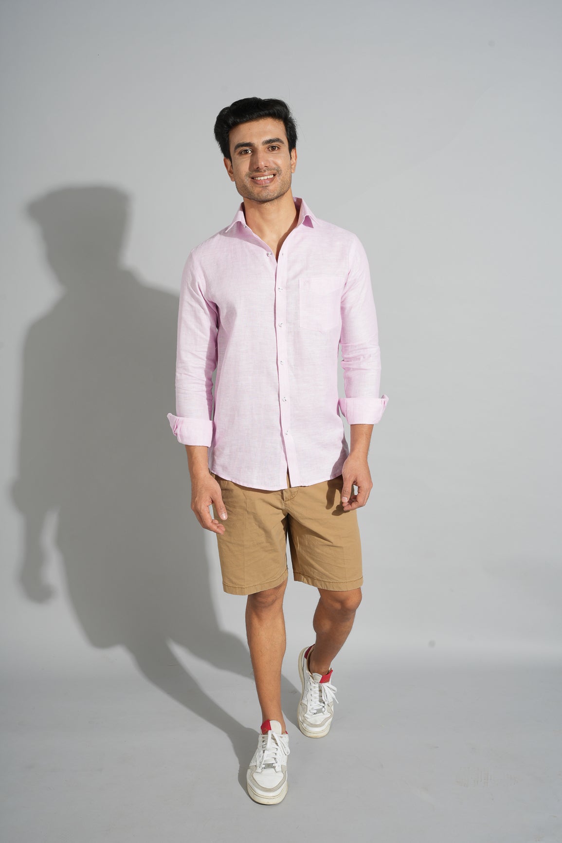 Pink - Pure Linen Shirt