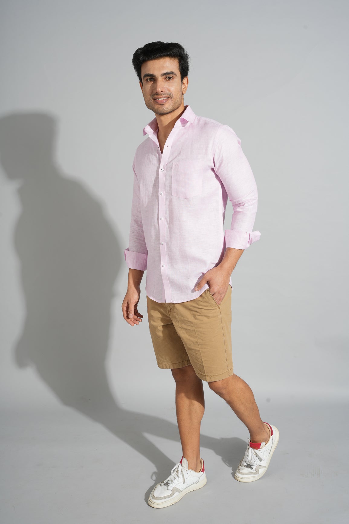 Pink - Pure Linen Shirt