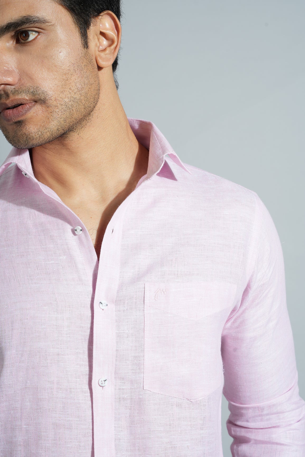 Pink - Pure Linen Shirt