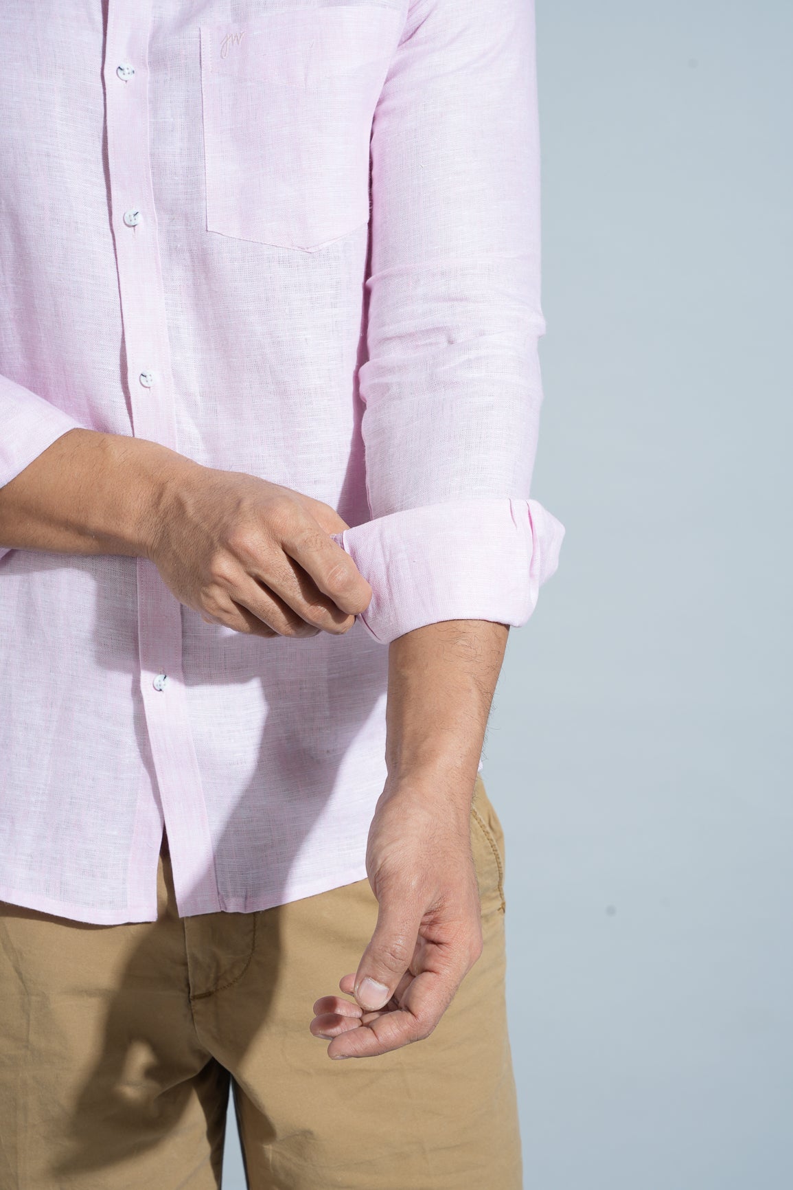 Pink - Pure Linen Shirt