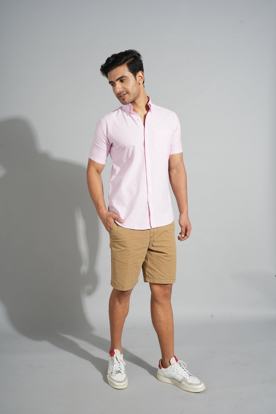 Pink - Oxford Button Down Slim Fit Shirt