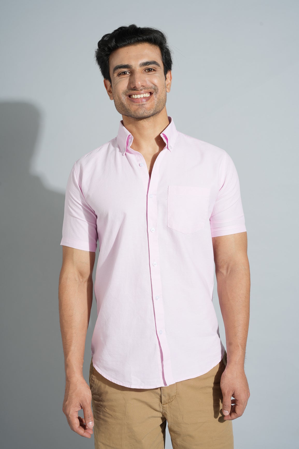 Pink - Oxford Button Down Slim Fit Shirt