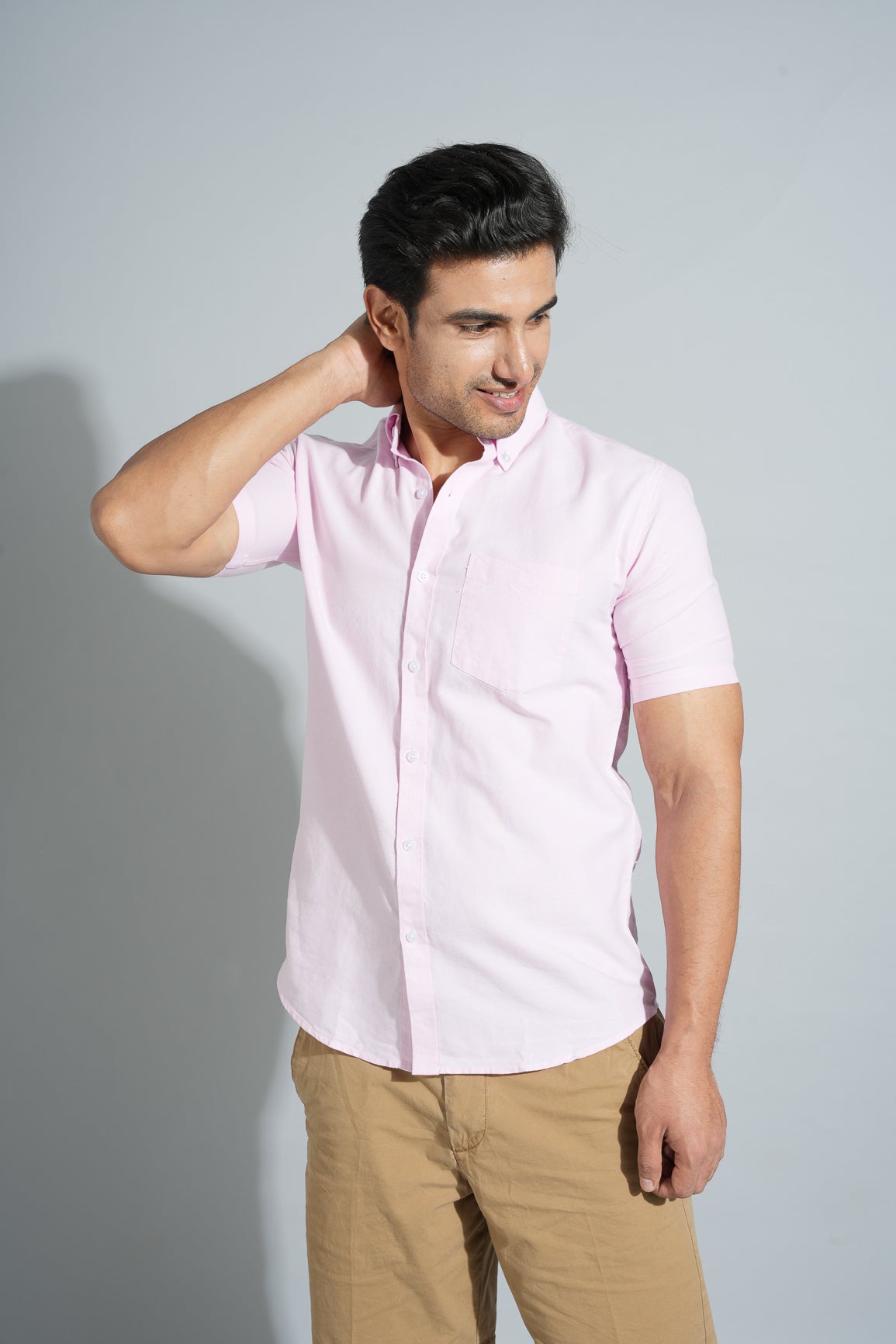 Pink - Oxford Button Down Slim Fit Shirt