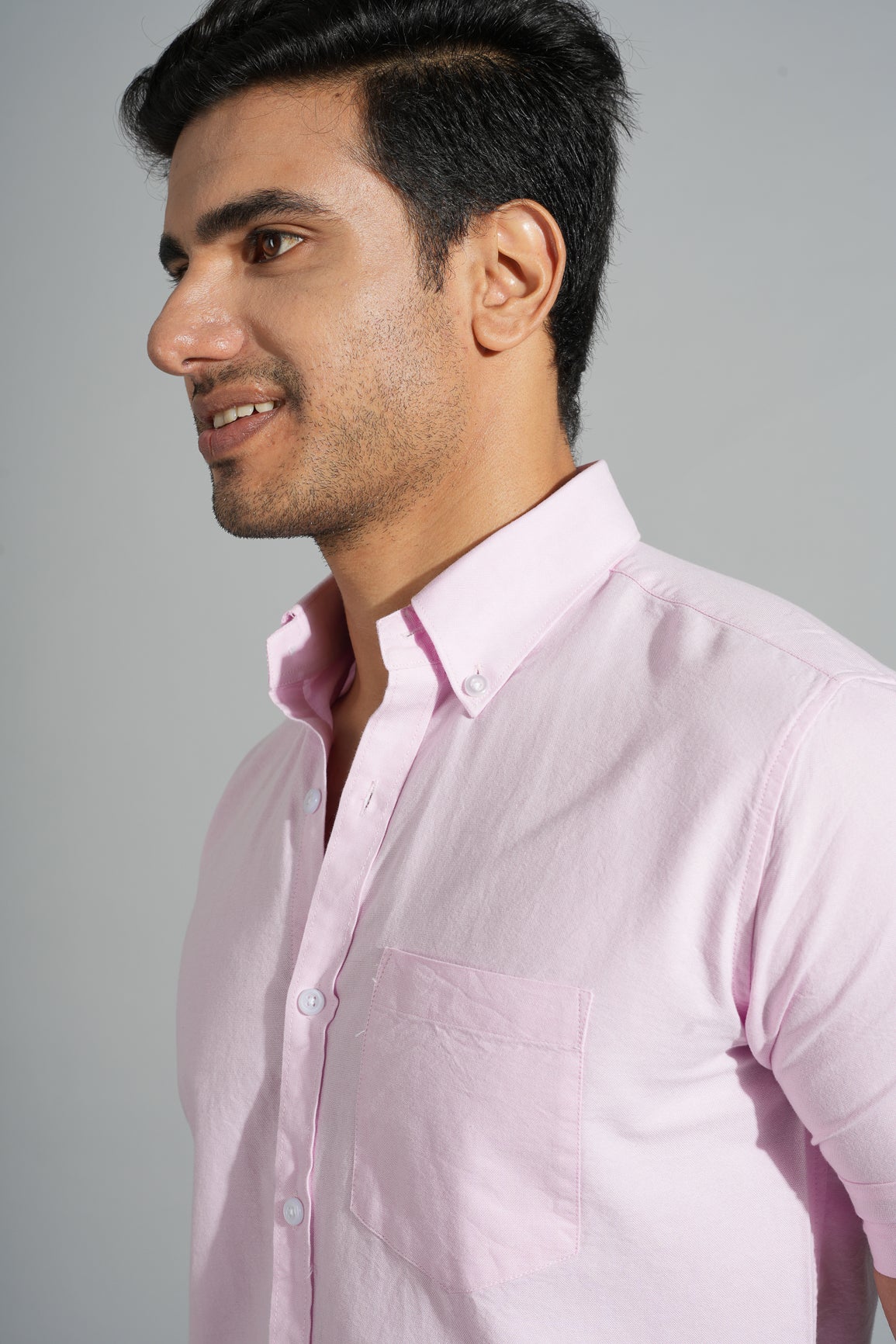 Pink - Oxford Button Down Slim Fit Shirt