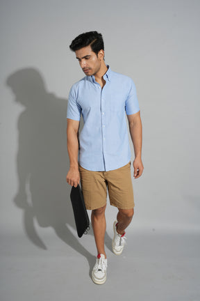 Light Blue - Oxford Button Down Slim Fit Shirt