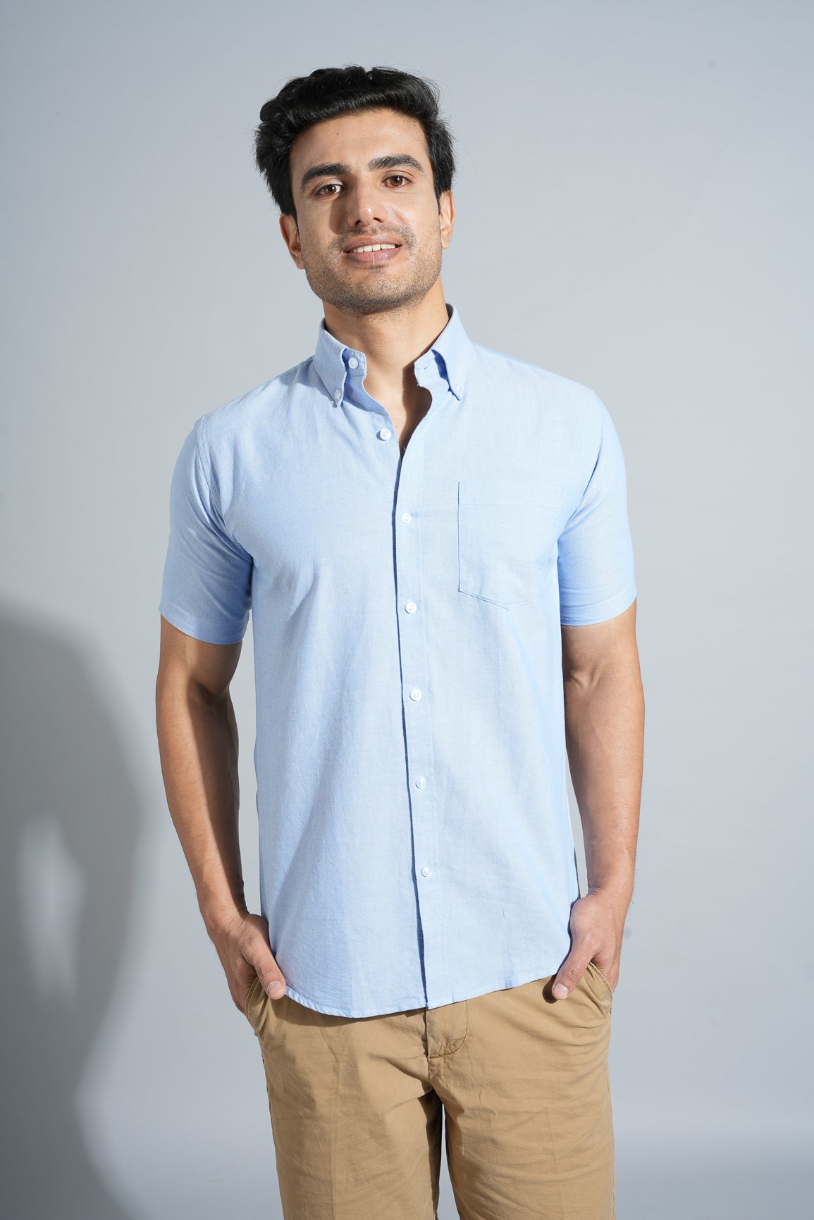 Light Blue - Oxford Button Down Slim Fit Shirt