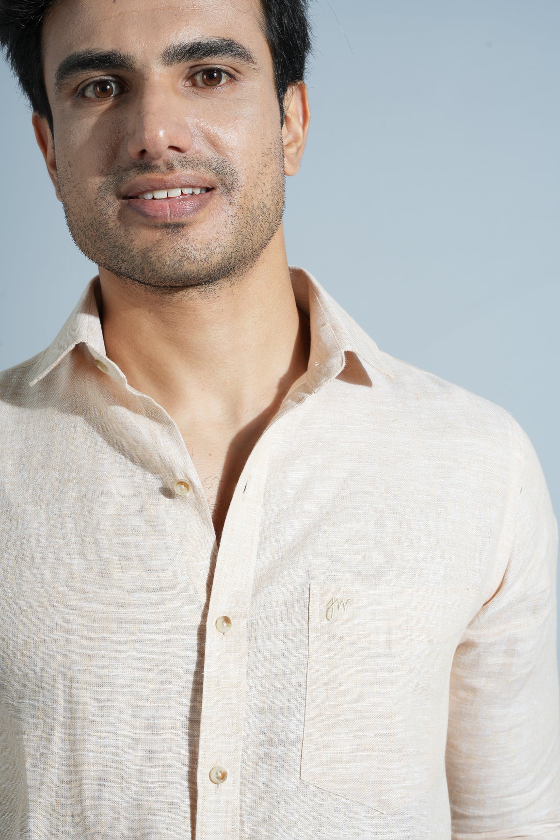 Light Khaki - Pure Linen Shirt