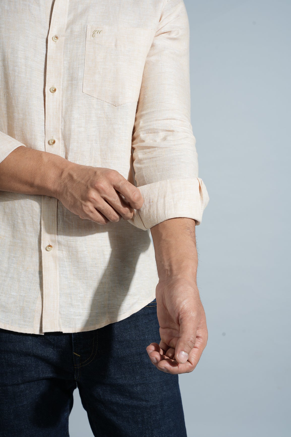 Light Khaki - Pure Linen Shirt