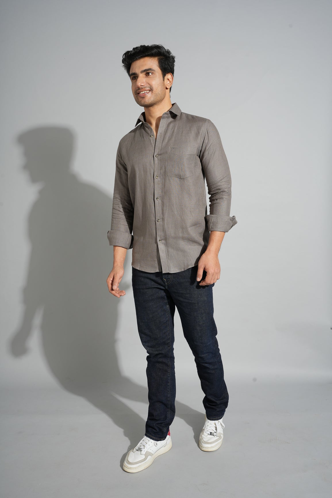 Ash Grey - Pure Linen Shirt