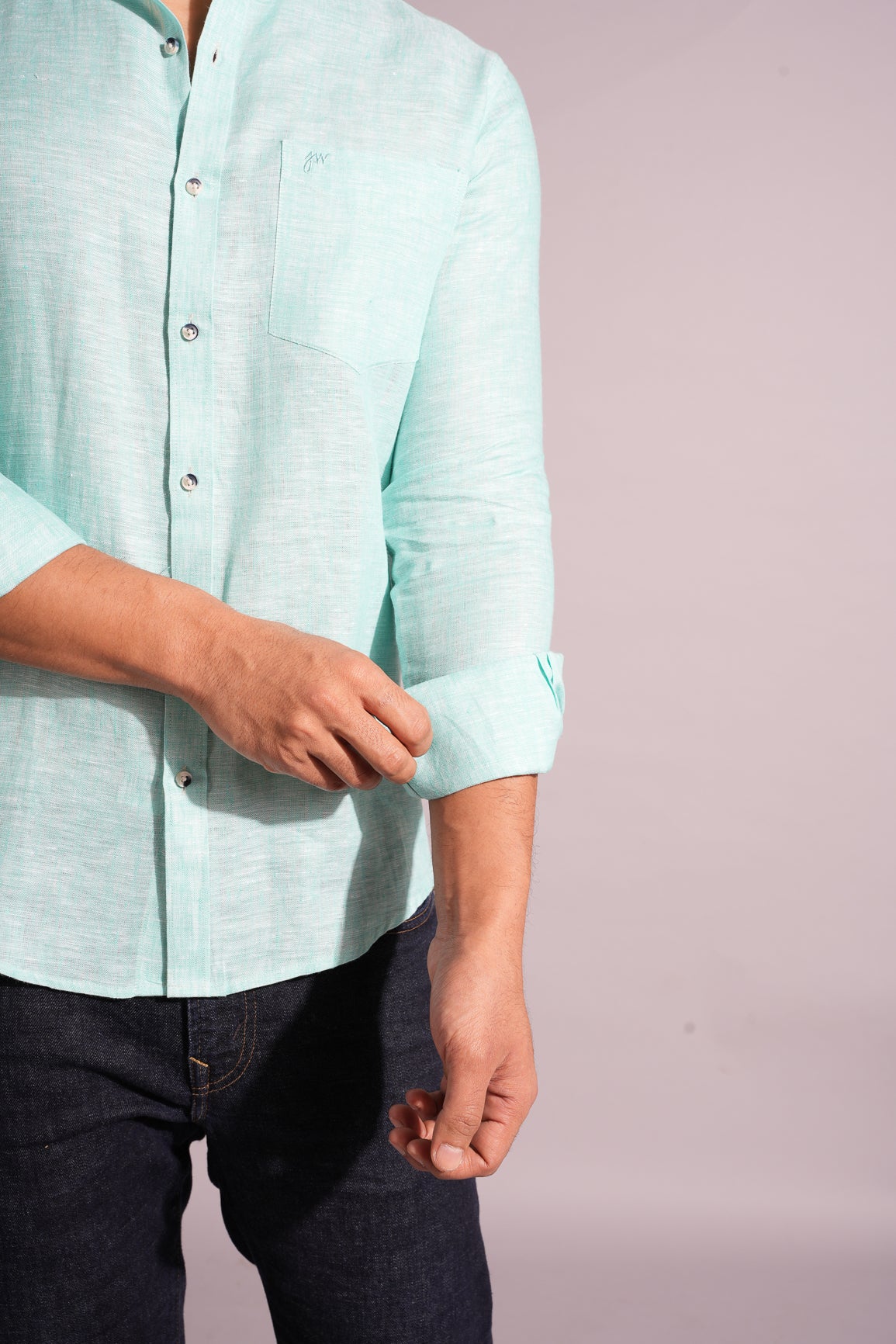 Pastel Blue - Pure Linen Shirt