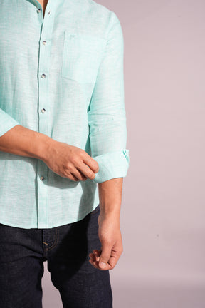 Pastel Blue - Pure Linen Shirt