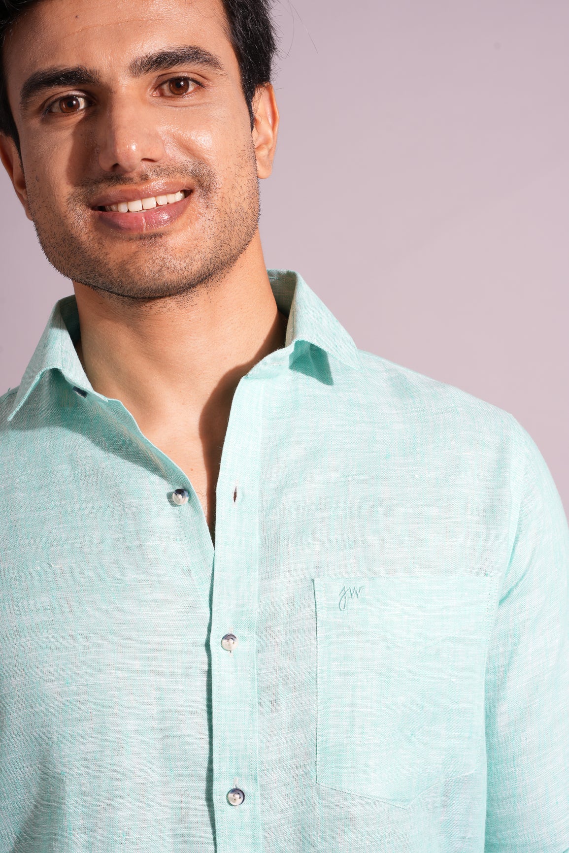 Pastel Blue - Pure Linen Shirt