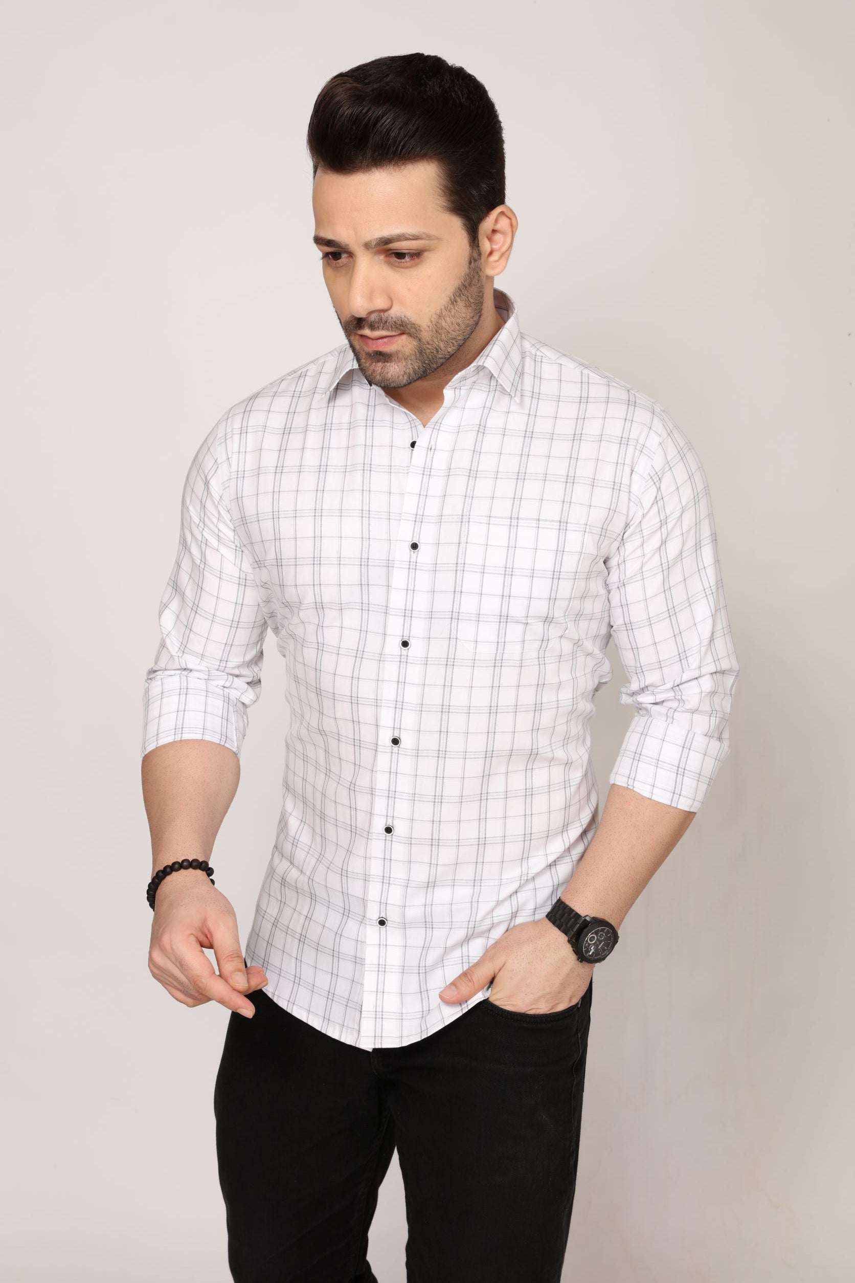 Plymouth - Checkered Slim fit shirt - John Watson