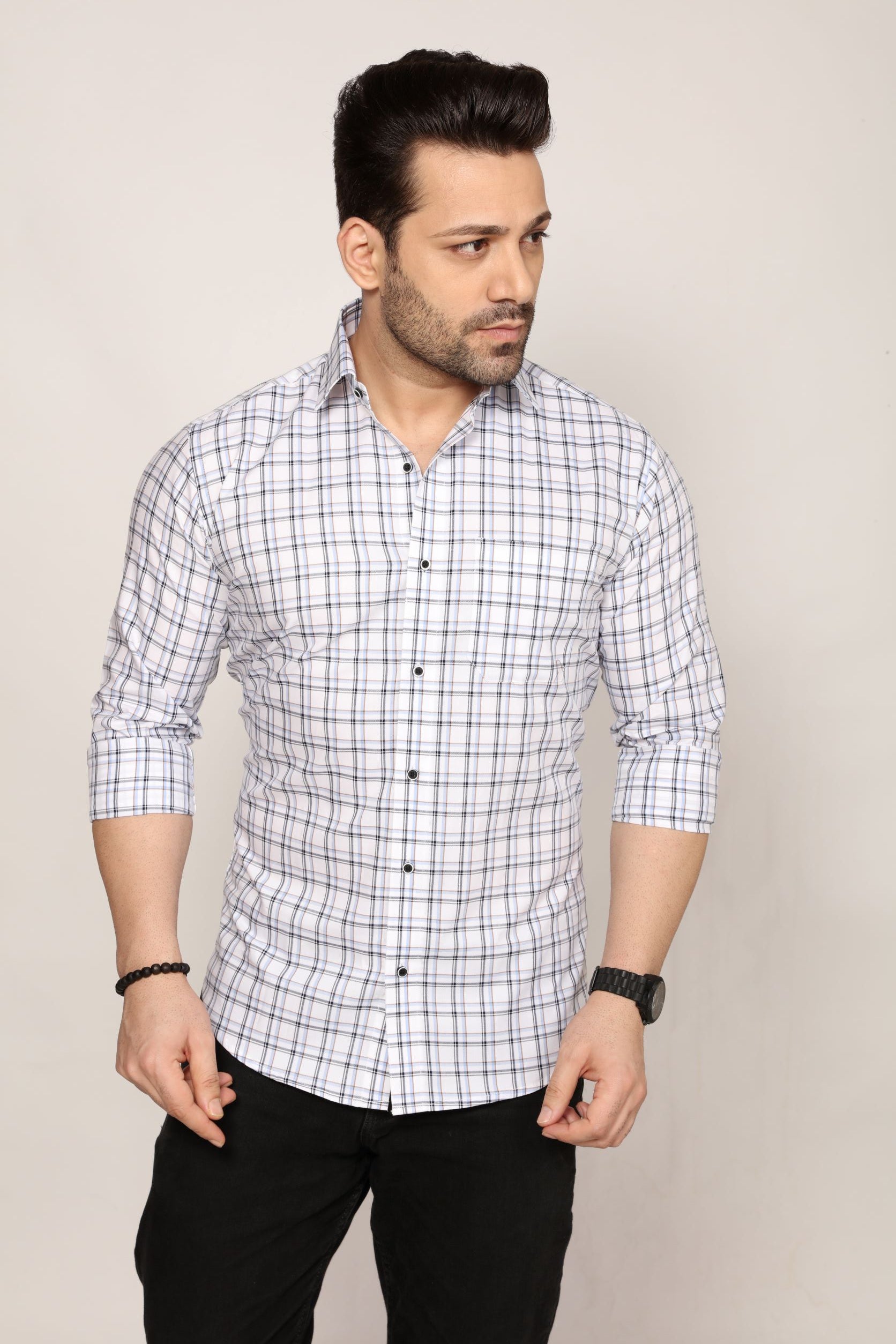 Salisbury - Checkered slim fit shirt - John Watson