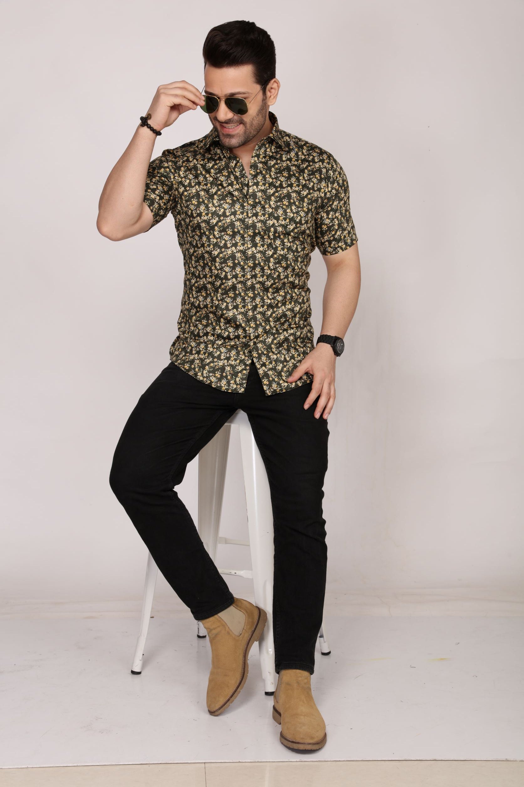 Sennen - Printed half sleeves shirt - John Watson