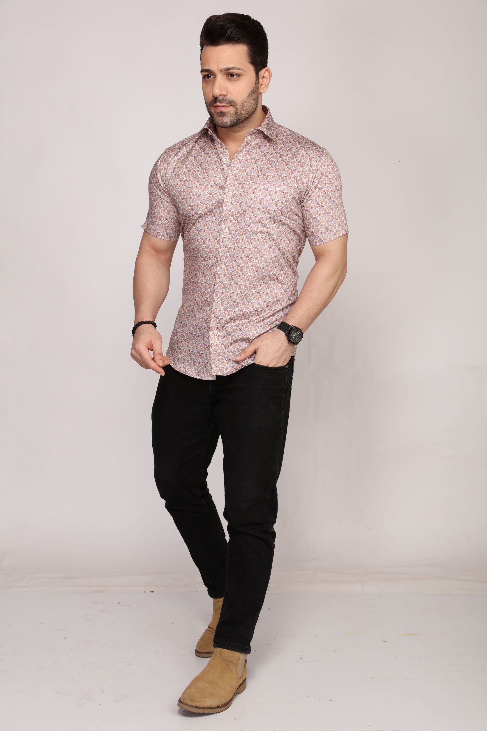 Seven - Printed Half sleeves shirt - John Watson