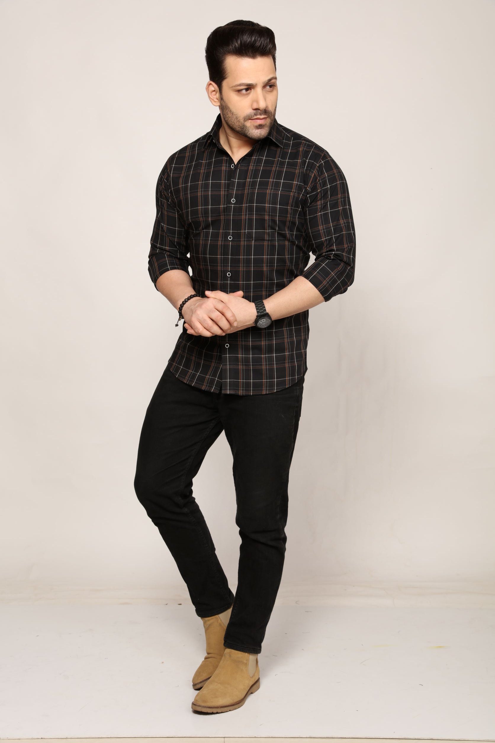 Truro - Checkered slim fit shirt - John Watson